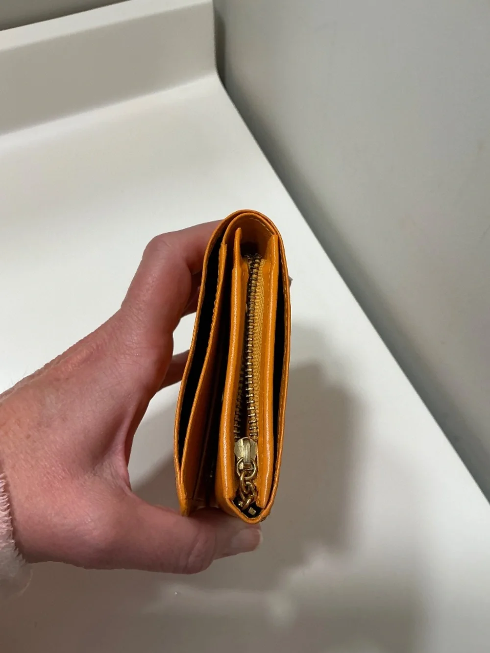 YSL compact gold leather bifold wallet - Picture 7 of 10